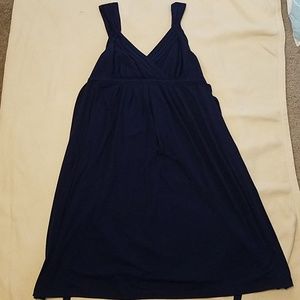 Navy plunge summer dress